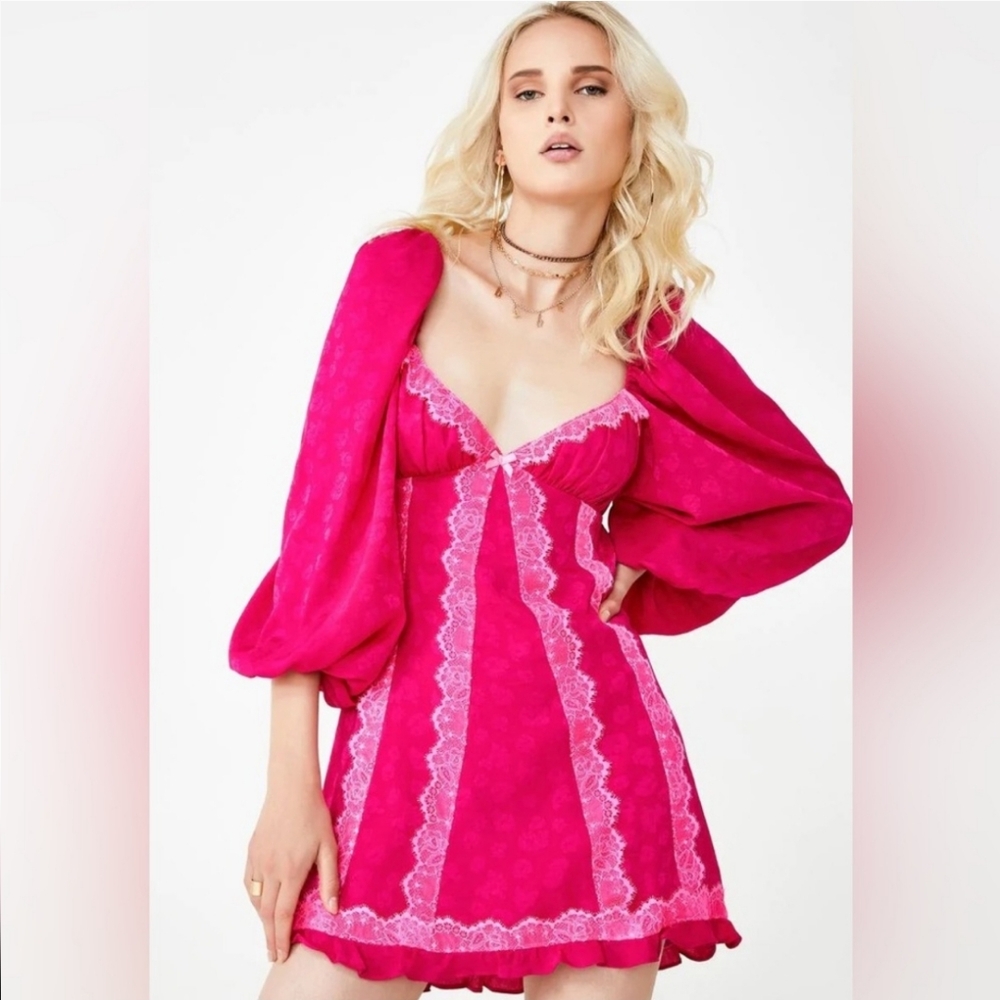 For Love and Lemons Kristie Lace Babydoll Dress